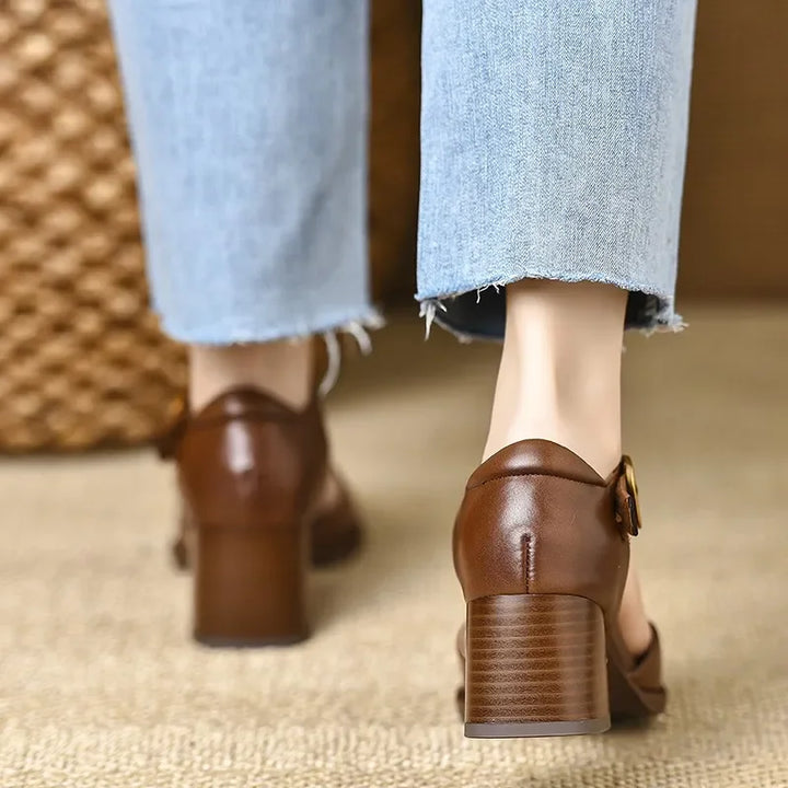 High Heels Buckle Shoes