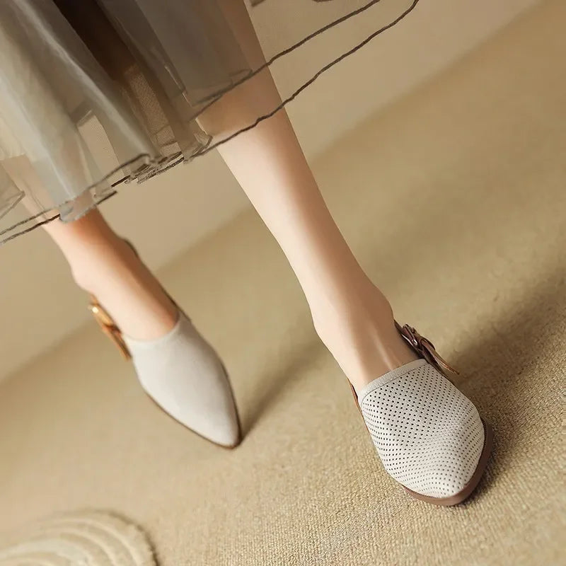 Breathable Mid Heel Shoes