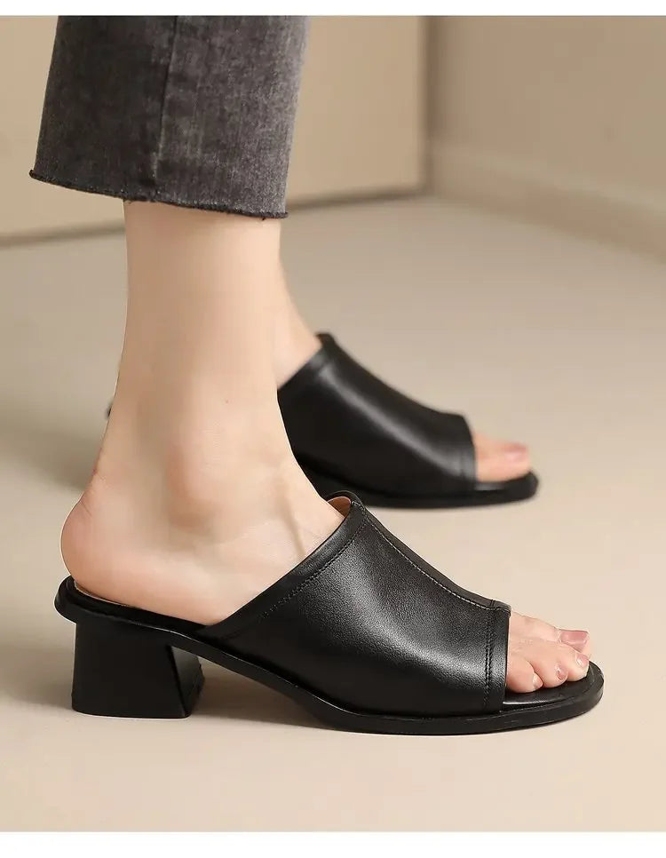 Vintage Thick Heel Sandals