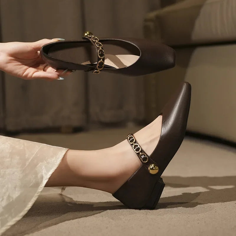 French Mary Jane Flats