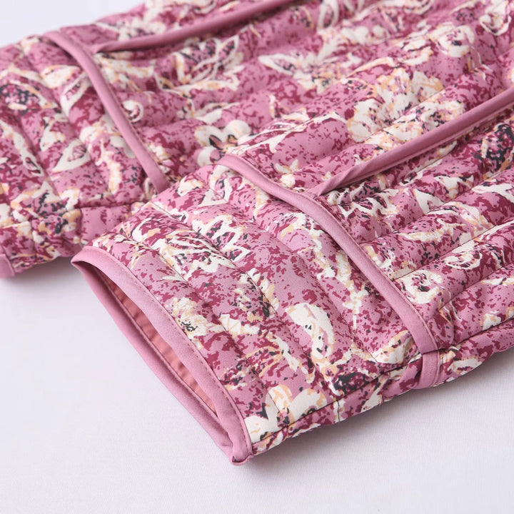 Cropped Floral Bomber
