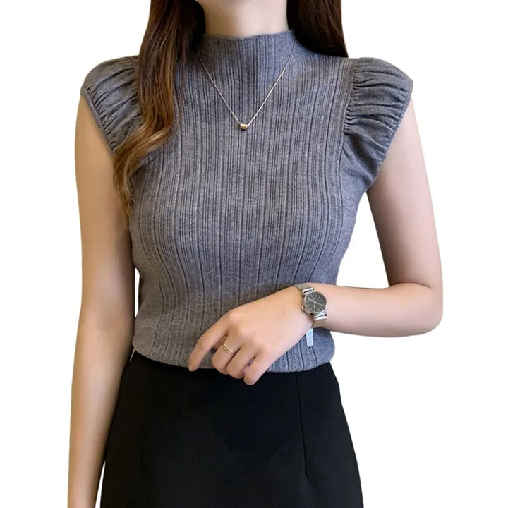 High-neck Summer Blouse