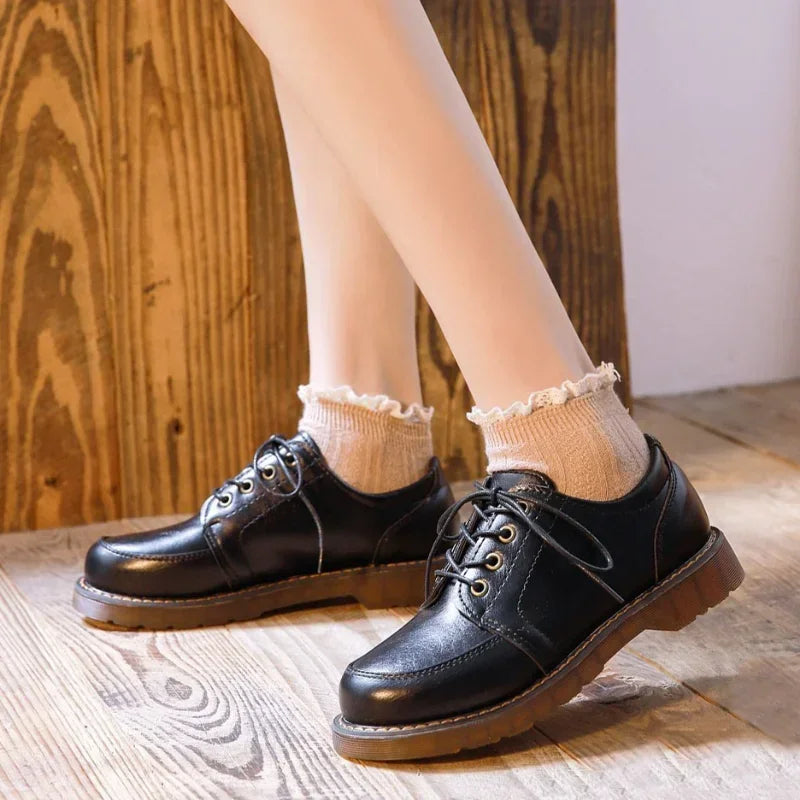 Round Toe Retro Oxford Shoes