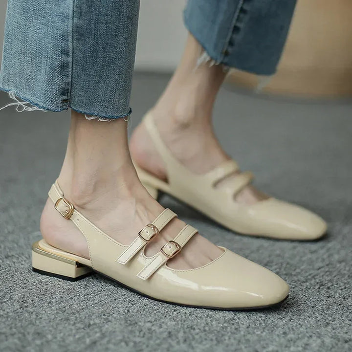 Double Buckle Mary Janes Shoes