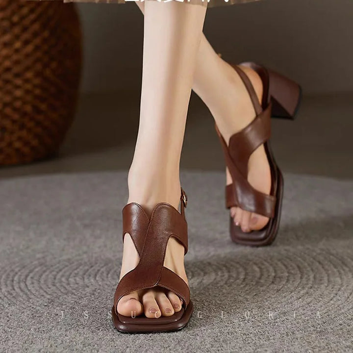 Retro Open-Toe Sandals