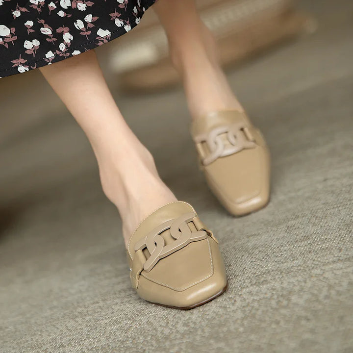 Mid Heel Retro Loafers