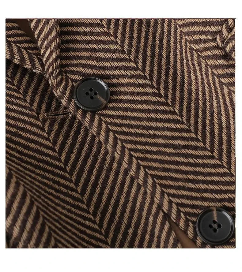 Women Stripe Formal Blazer