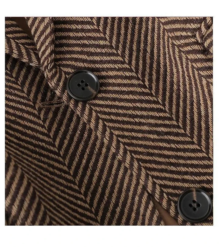 Women Stripe Formal Blazer