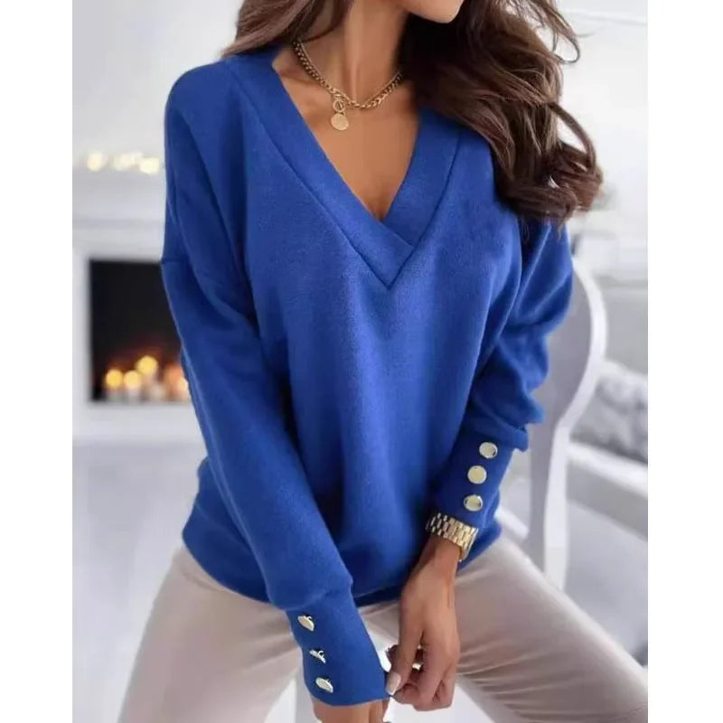 V-neck Long Sleeve Top