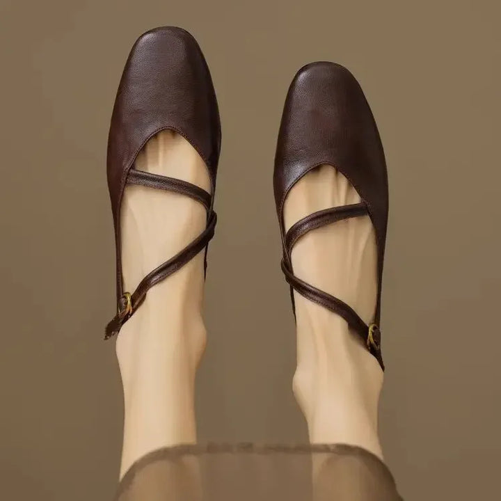 French Retro Mary Jane Flats