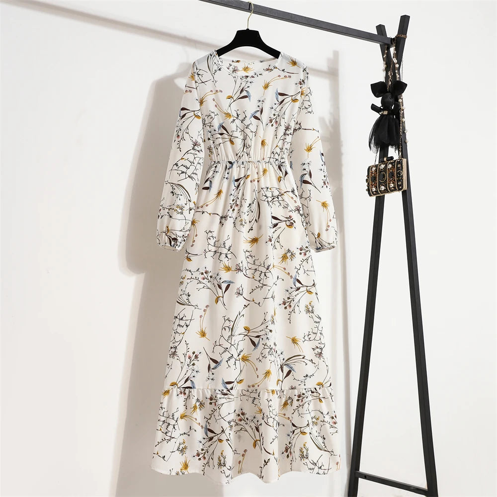 O-neck Long Sleeve Dress