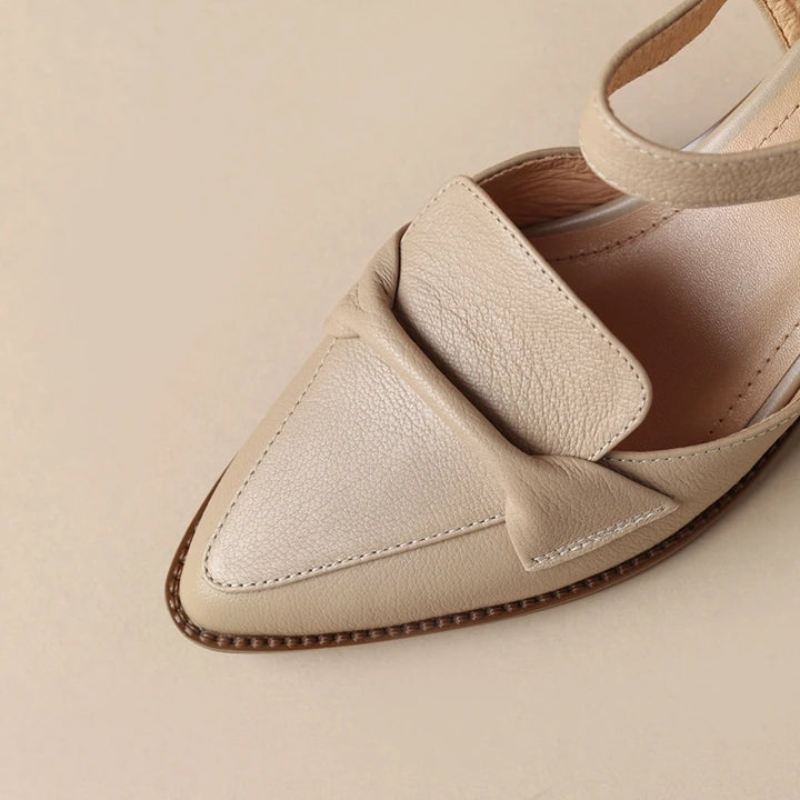 Large Headed Middle Heel Sandals
