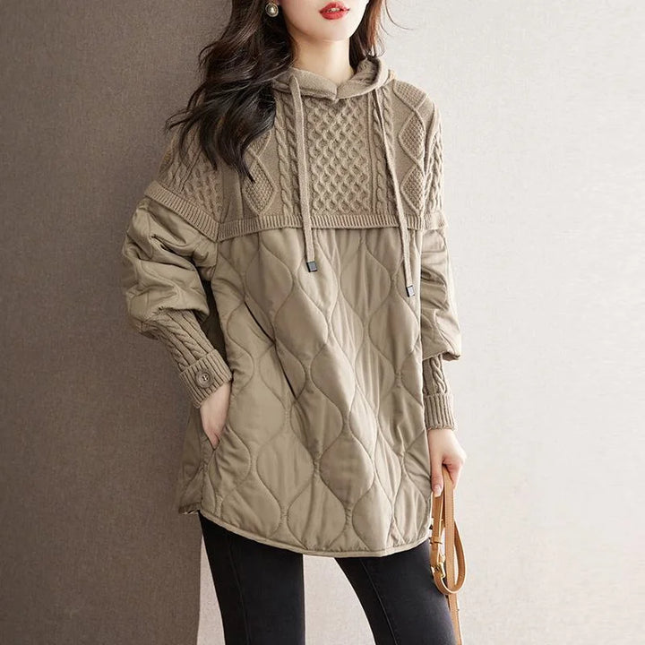 Retro Patchwork Hooded Jacket