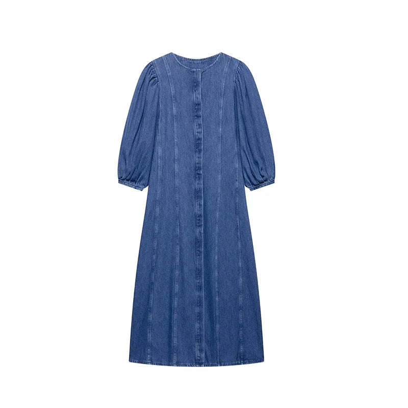 Midi Denim Dress