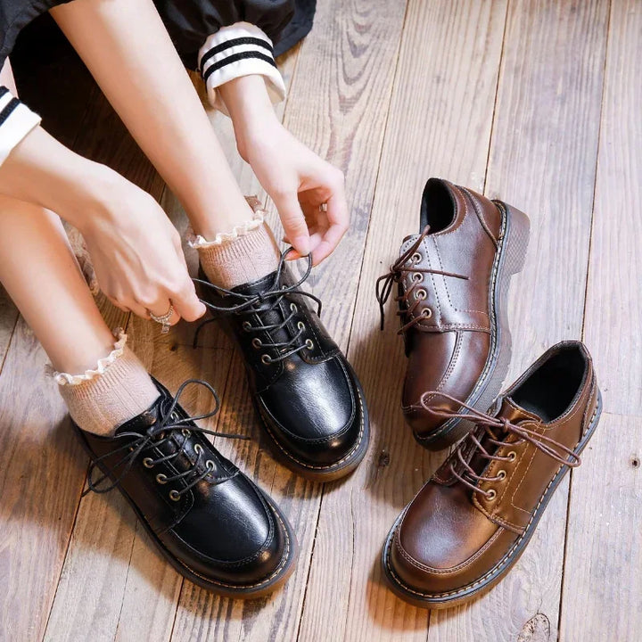 Round Toe Retro Oxford Shoes