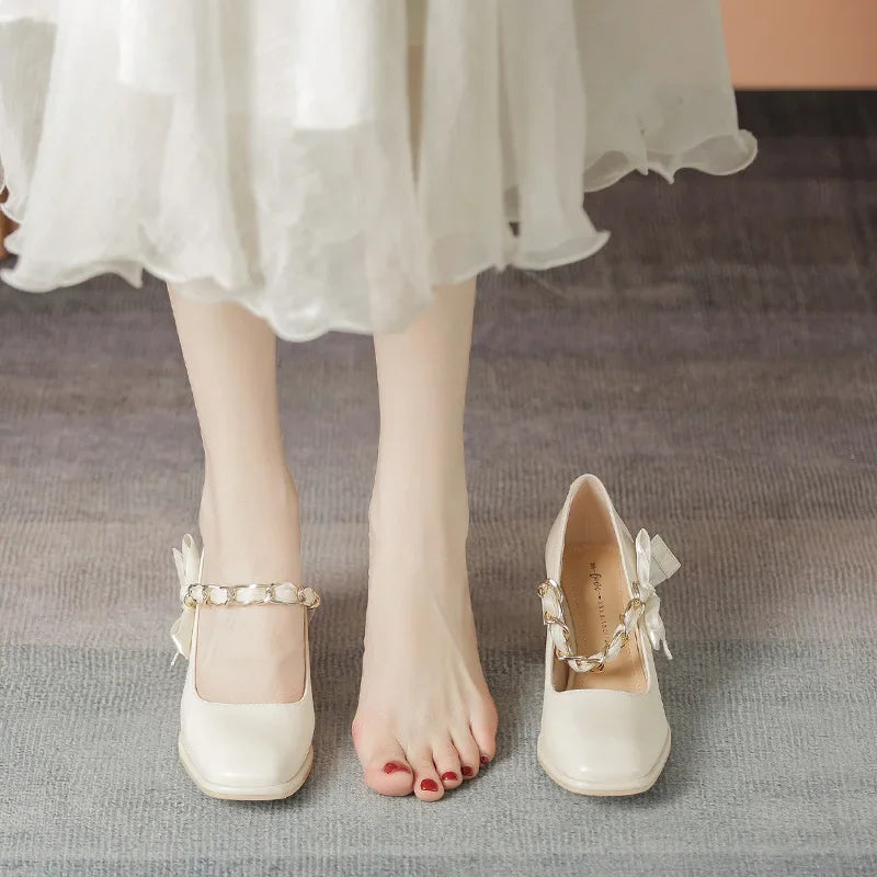 French Vintage Mary Jane Shoes