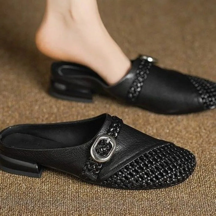 Buckle Flat Slippers