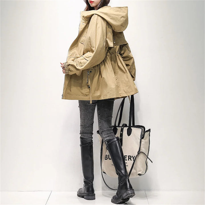 Light Hooded Trench Coat
