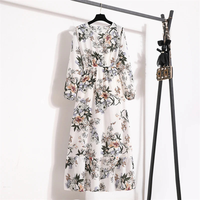 O-neck Long Sleeve Dress