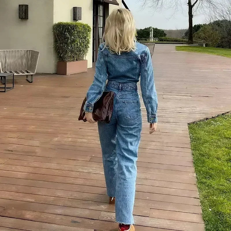 Stylish Denim Salopette