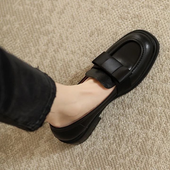 Casual Butterfly Knot Slip On Women Loafers