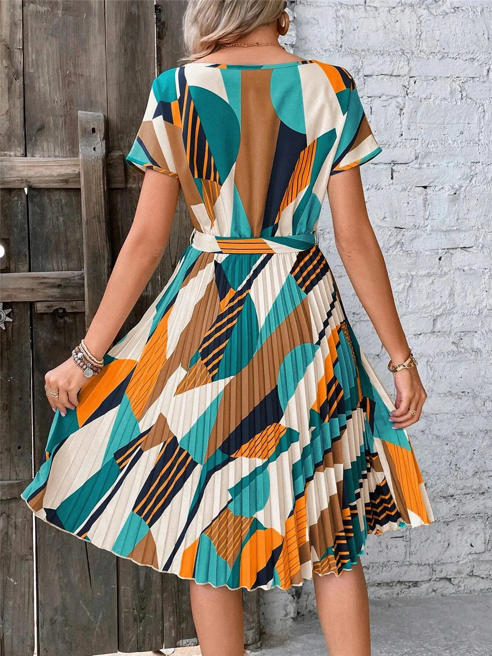 Patchwork Midi Dress