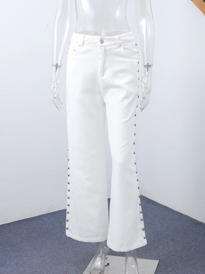 Street Denim with pearls