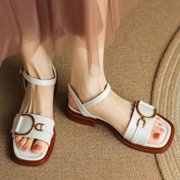 Open buckle Sandals