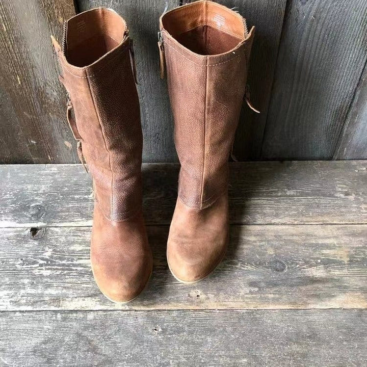 Zipped Design Boots