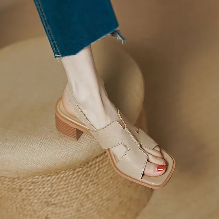 Buckle Strap Backless Shoes