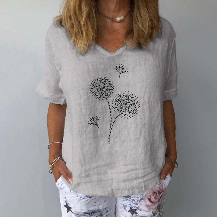 Loose Floral Blouse