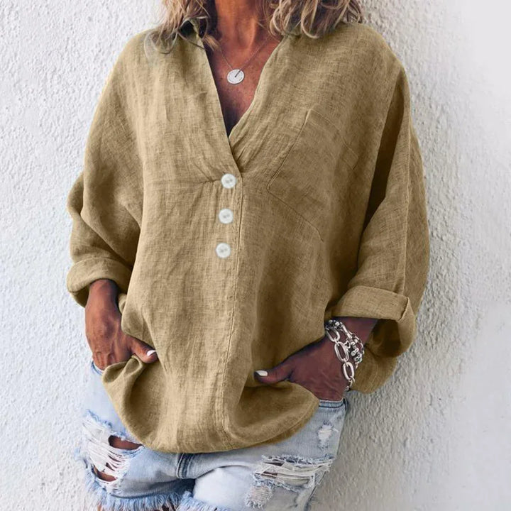 Plus Size V-neck Shirt