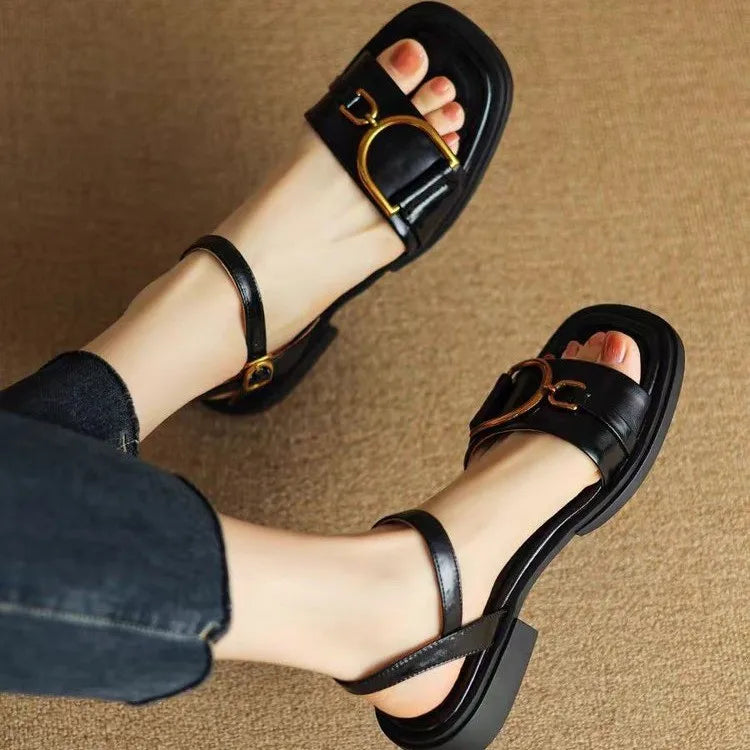 Open buckle Sandals