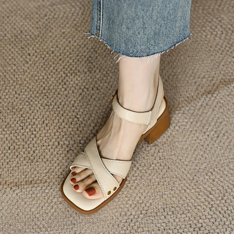 Mid heel Open toe Shoes
