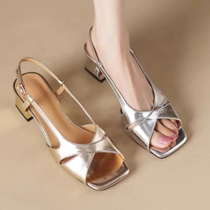 Buckle Square Toe Sandals
