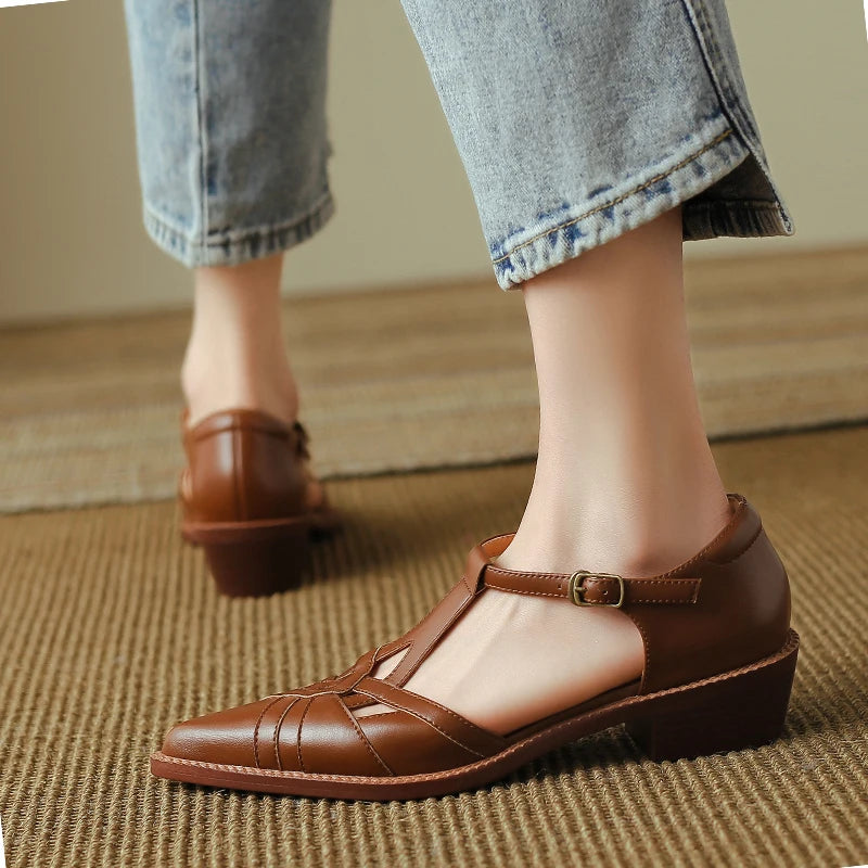Pointed Toe Low Heel Shoes