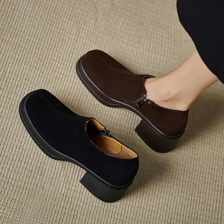 Vintage Matte Waterproof Zip Boots