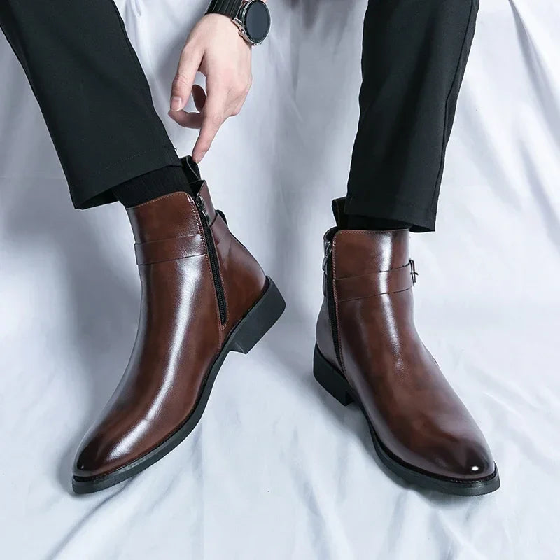 Buckle Chelsea Boots
