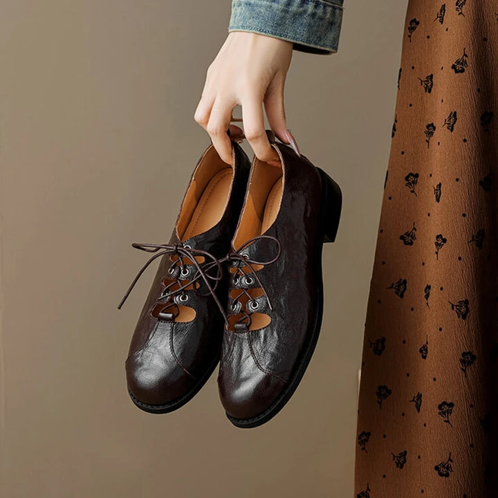 Round Toe Low Heel Shoes