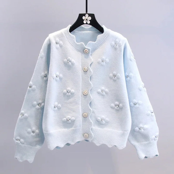 Embroidered Flower Sweater