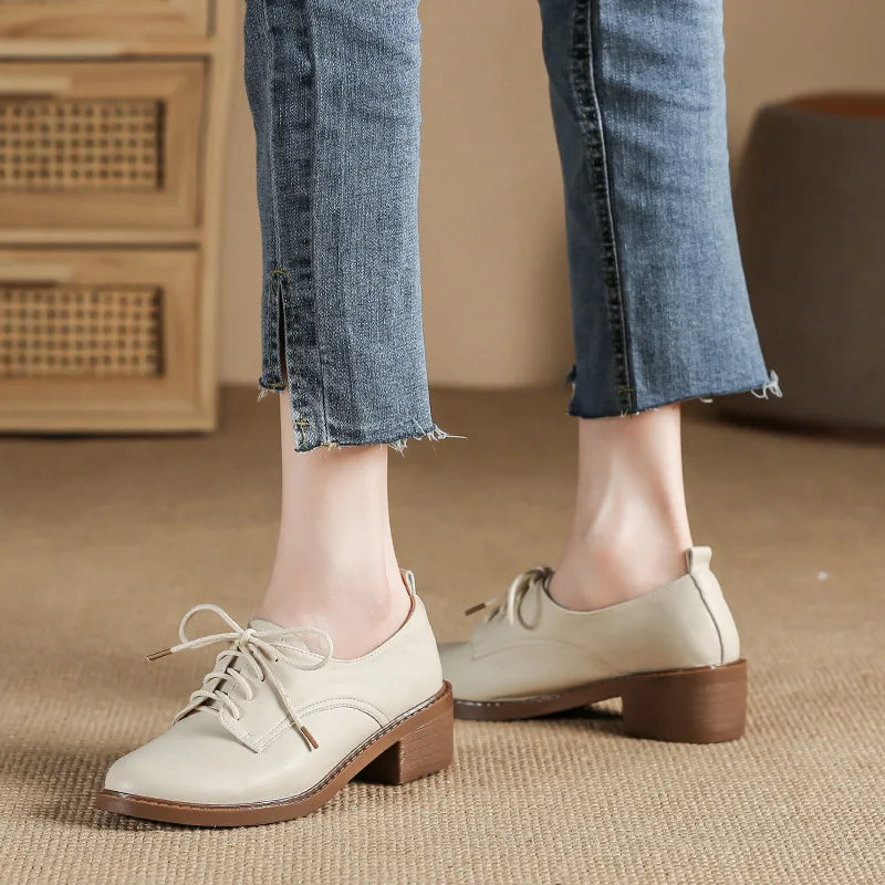 Mid Heel Oxford Shoes