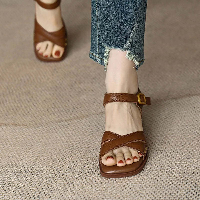 Mid heel Open toe Shoes