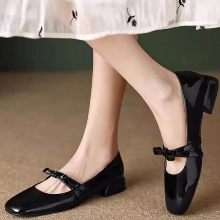 Retro French Shoes with Bow
