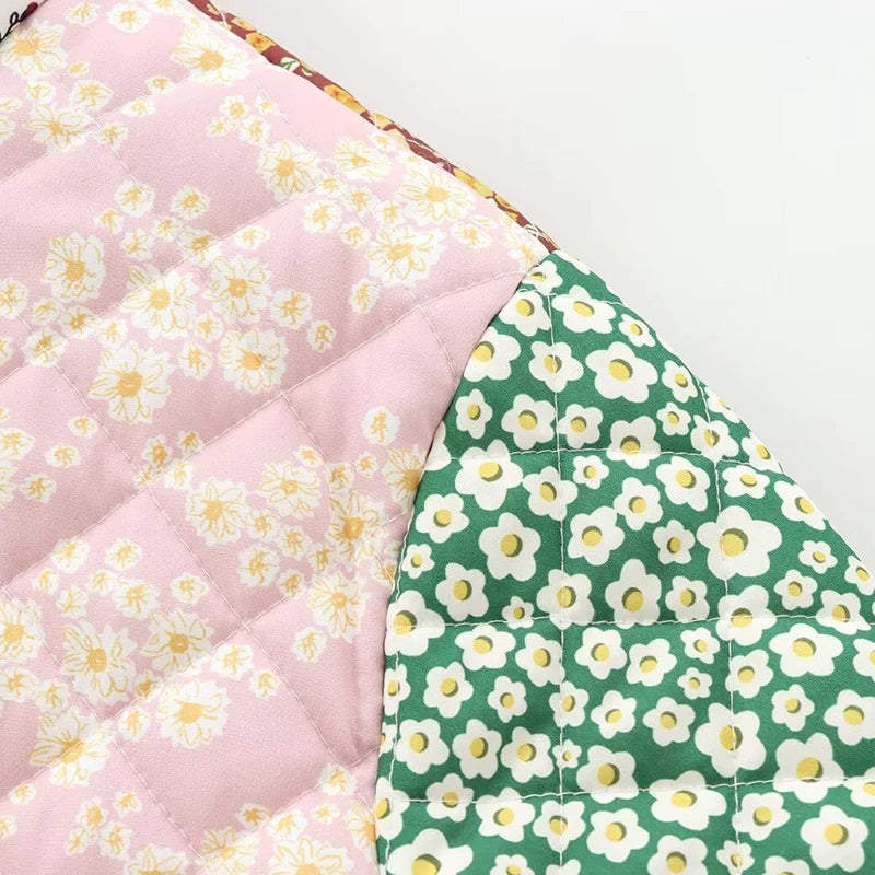 Patchwork Floral Bomber
