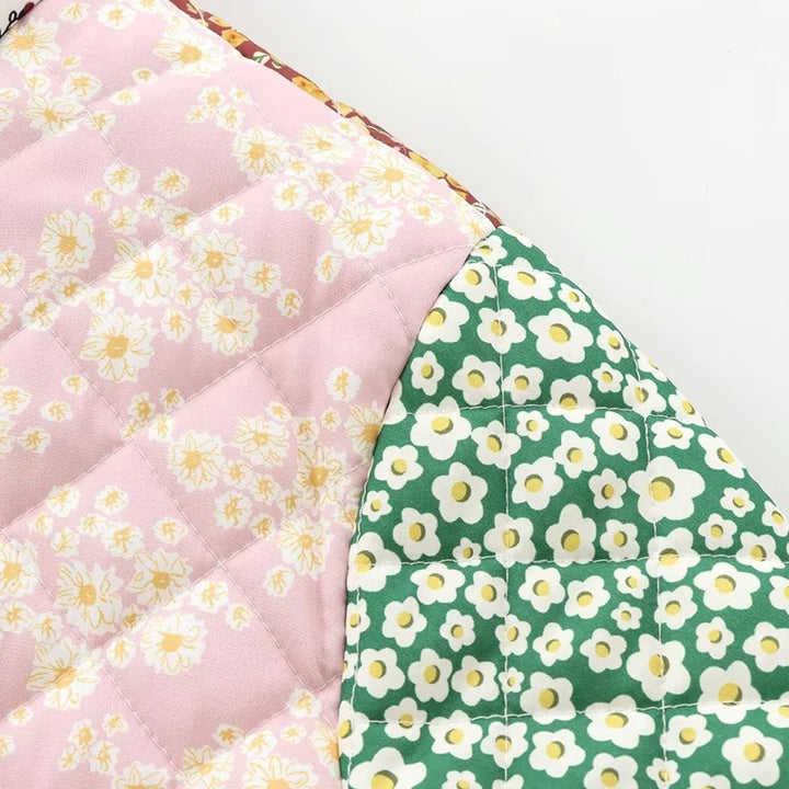Patchwork Floral Bomber