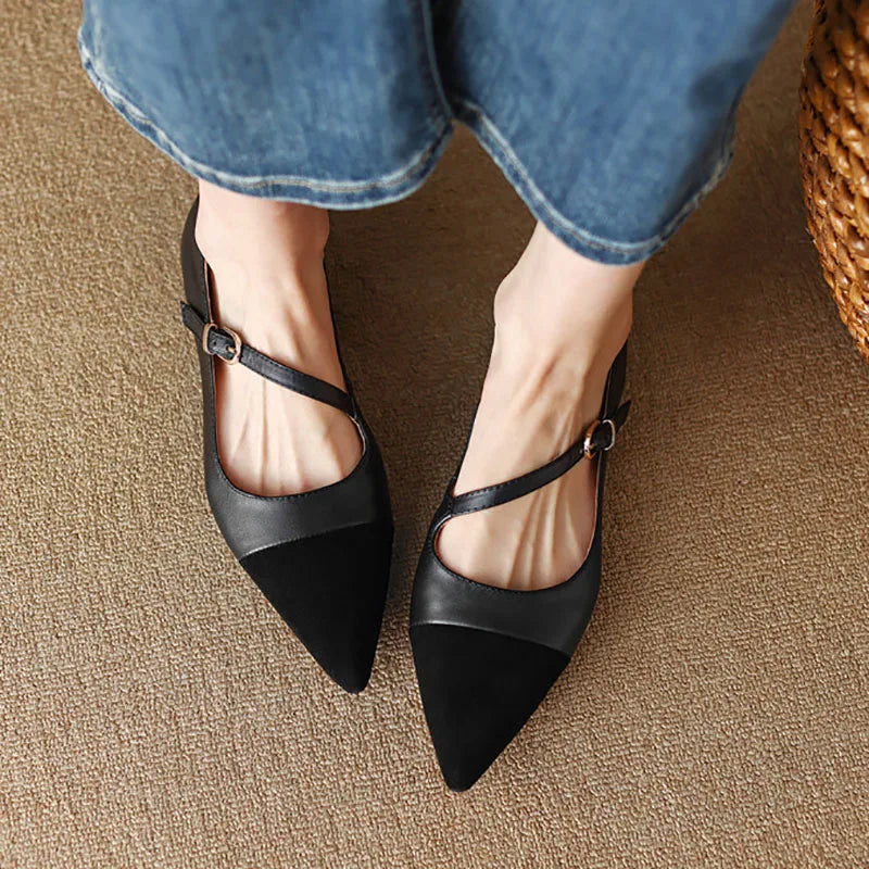 Flats Pointed Toe Mary Jane Shoes