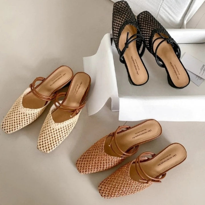 Square Toe Heeled Sandals