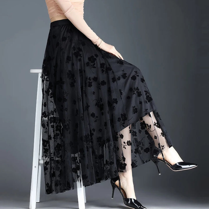 Floral Loose Midi Skirt