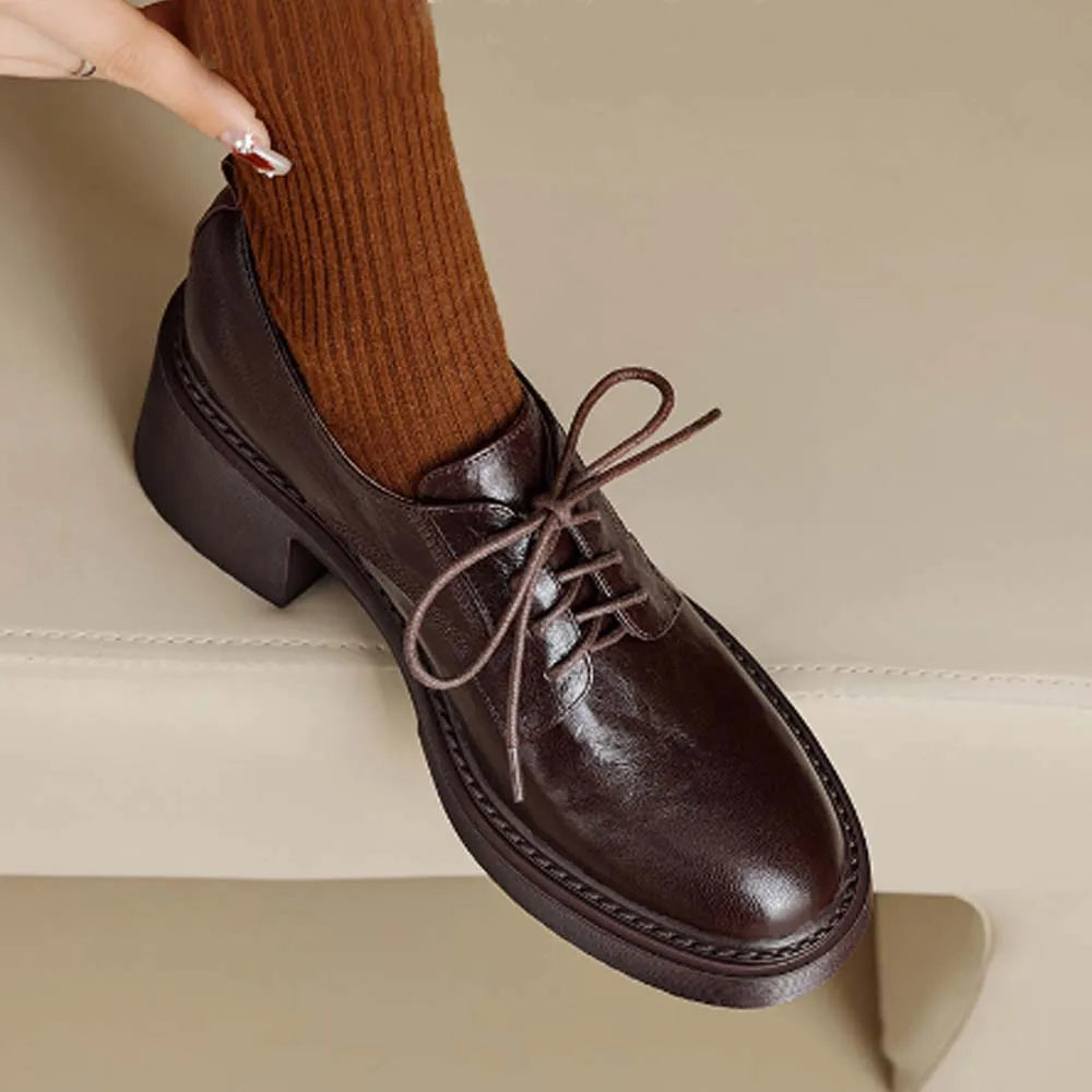 Lace Up Flat Shoes