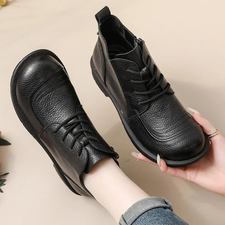 Low Heel Retro British Style Ankle Boots